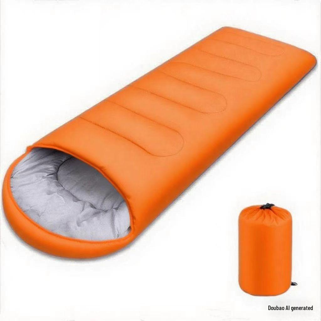 3KG Warm Polyester Sleeping Bag for Adults - Thickened, Cotton-Lined for Outdoor Camping