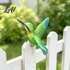Waterproof Animal Figurine Resin Hummingbird Figurine Clip‑on Bird Statue for Fence Flower Pot Tree Fish Tank Landscaping Branch Realistic