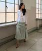 Baniseunyuyog 26Ss Pleated Tiered Skirt Mint