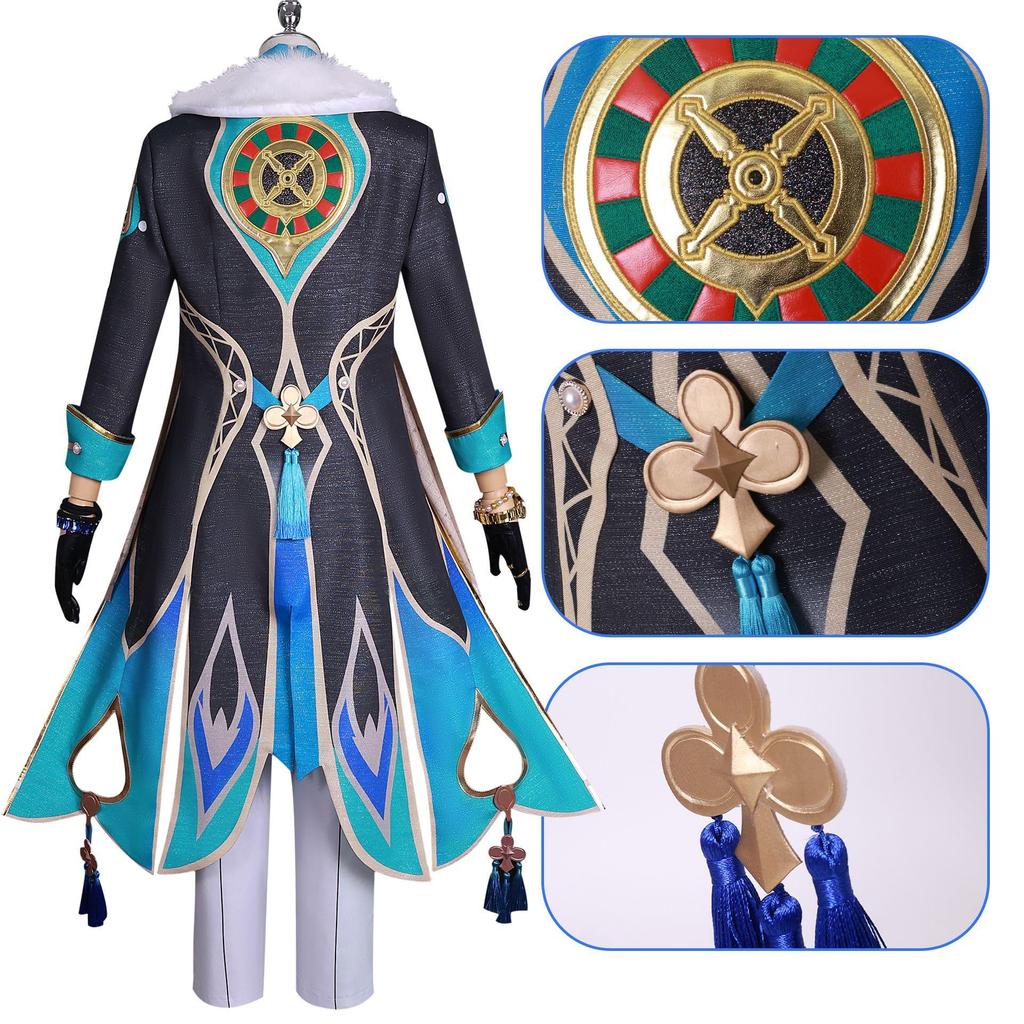 [BASETAKE] Deluxe Edition Honkai Star Rail Cosplay Costume, Aventurine Kafka, Unisex, Christmas, Halloween, Game Costume