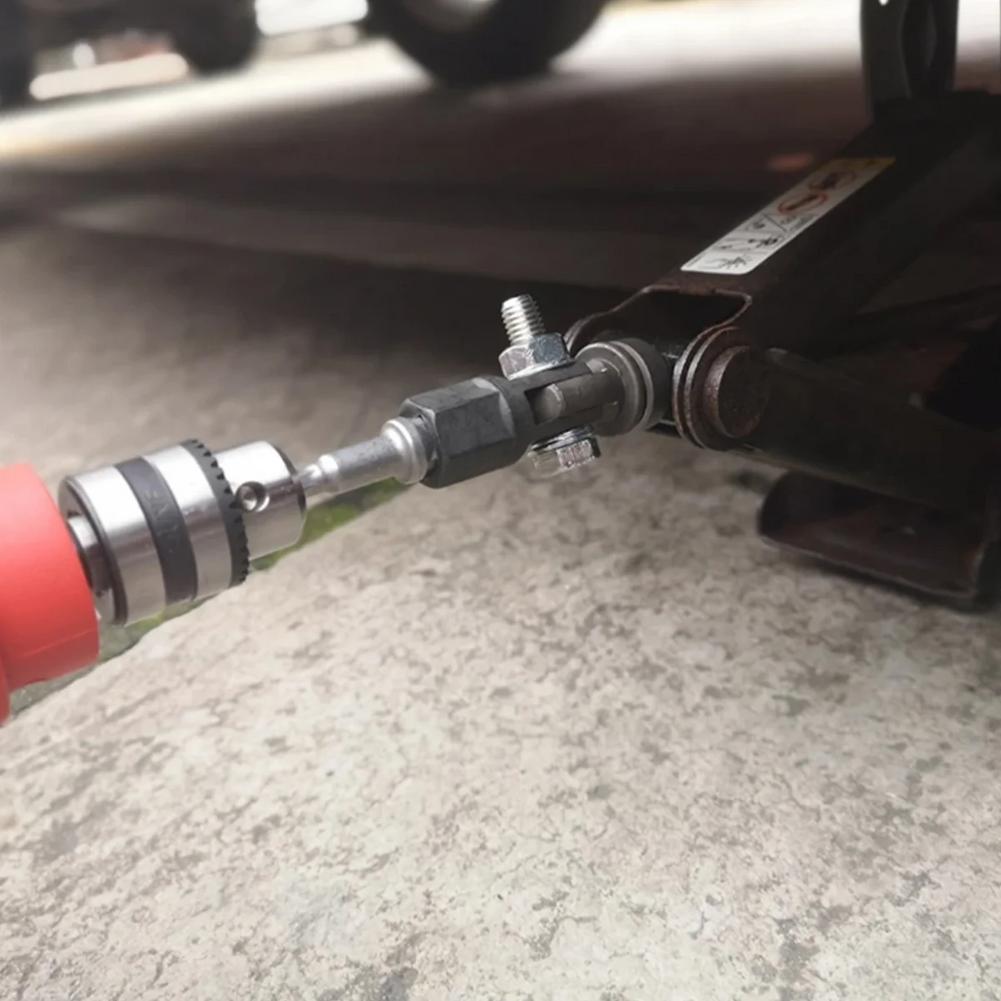 Scissor Jack Adapter Chrome Vanadium Steel Automotive Wrench Power Drill Socket Adapter Car Truck Tire Repair Tool