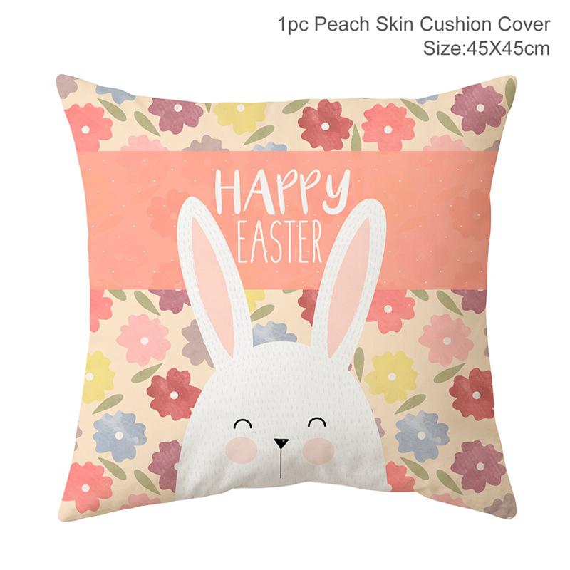 

Frigg 45*45Cm Easter Decorations Cushion Cover Bunny Easter Eggs Pillowcase Cotton Cover Cushion Happy Easter Cushion Decorative