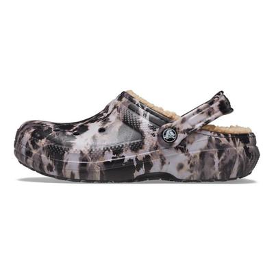 Classic Lined Bleach Dye Clogs Unisex 'Black White Beige'