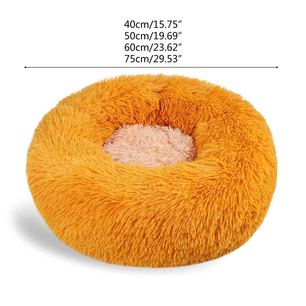 Cat Cushions Bed Diameter Multiple Size Winter Soft Round Sofa Bed Cat Bed for Indoor Cat with Non-Slip Bottom for Small