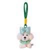 Adorable Princess Teddy Dog Pendant with Bow Tie - Plush Keychain Doll