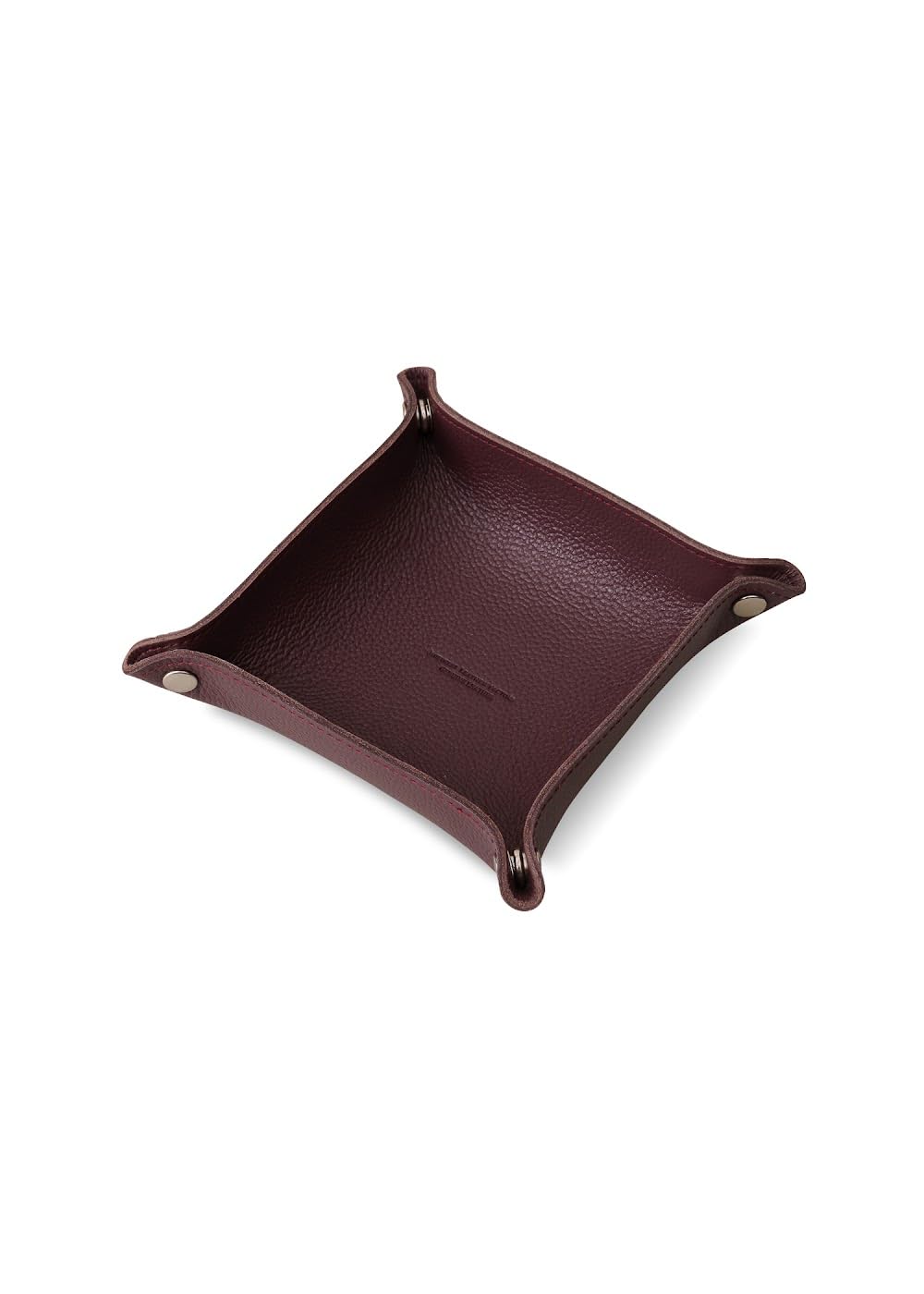 Поднос из кожи Business Leather Factory, Поднос из натуральной кожи, Квадратный, Складной, Подставка для ручек, Маленькое хранилище, Дорожный поднос, Настольный поднос (Бургундия) Leather tray S