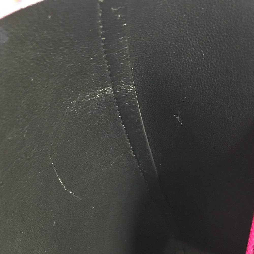 TIFFANY&Co. Logo Bag Tote Bag Shawl Shoulder Bag Leather Pink Based/Black