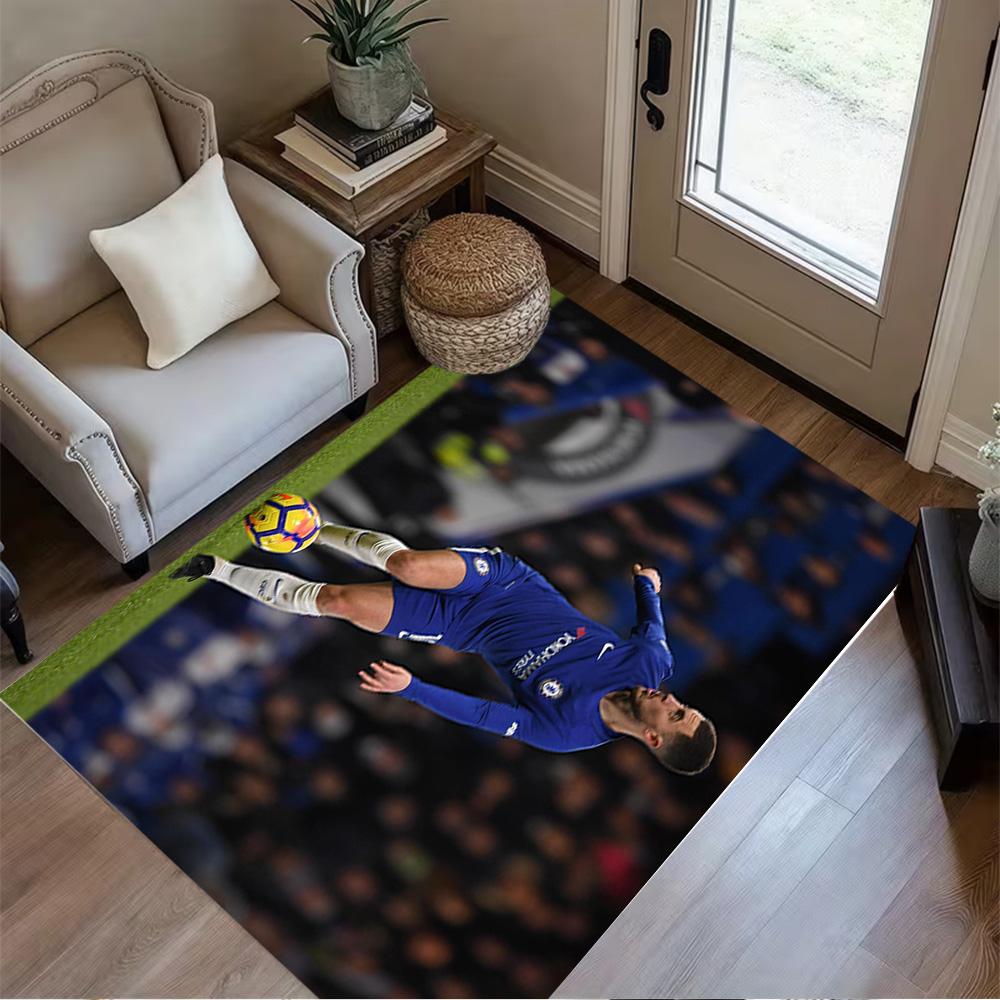 Chelsea Fc Player Portrait Floor Rug Office Rug Perfect for Dormitory Balcony Bedrooms Foyer Anti-slip Rug Anime Office Decor Best for Christmas