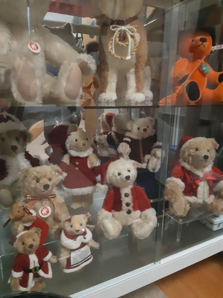 [USED] Steiff Teddy Bear "Christmas Bear 2014" Approx. 33cm