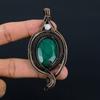 Emerald, Moonstone Gemstone Pure Copper Wire Wrapped Designer Handmade Pendant Jewelry Gift For Her