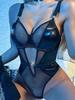 New Sexy Lace Lingerie Women's Transparent Catsuit Open Crotch Sleepwear for Sex Sling Halter Backless Teddies Bodysuits Costume
