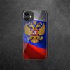Pouzdro na telefon z tvrzeného skla Russian Flag pro iPhone Samsung Galaxy OnePlus Oppo Xiaomi Redmi Note SA 7 8 9 10 11 12 13 14 20 21 22 53 Pro Max Ultra