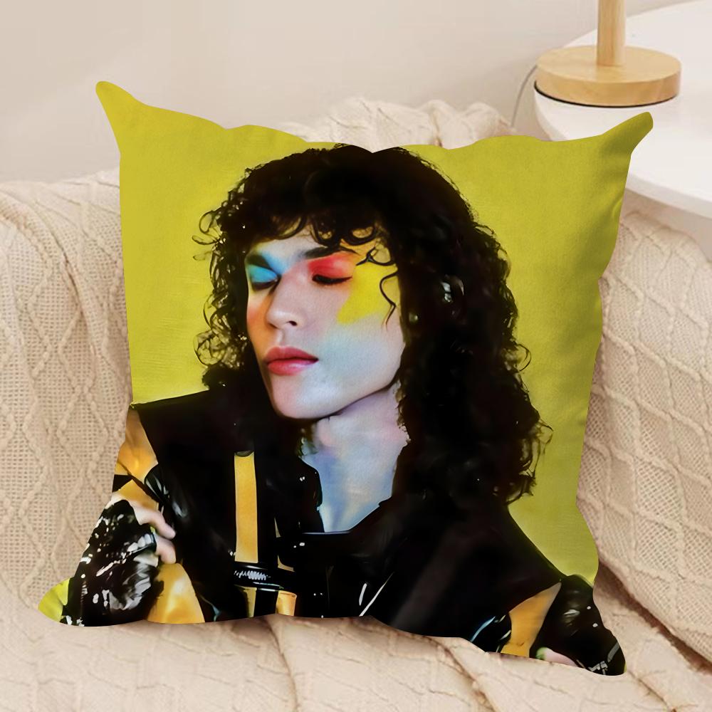 Singer C-Conan G-Gray Cushion Cover Silky Short Plush Invisible Zipper Dustproof Sofa Pillow Case For Home Decor
