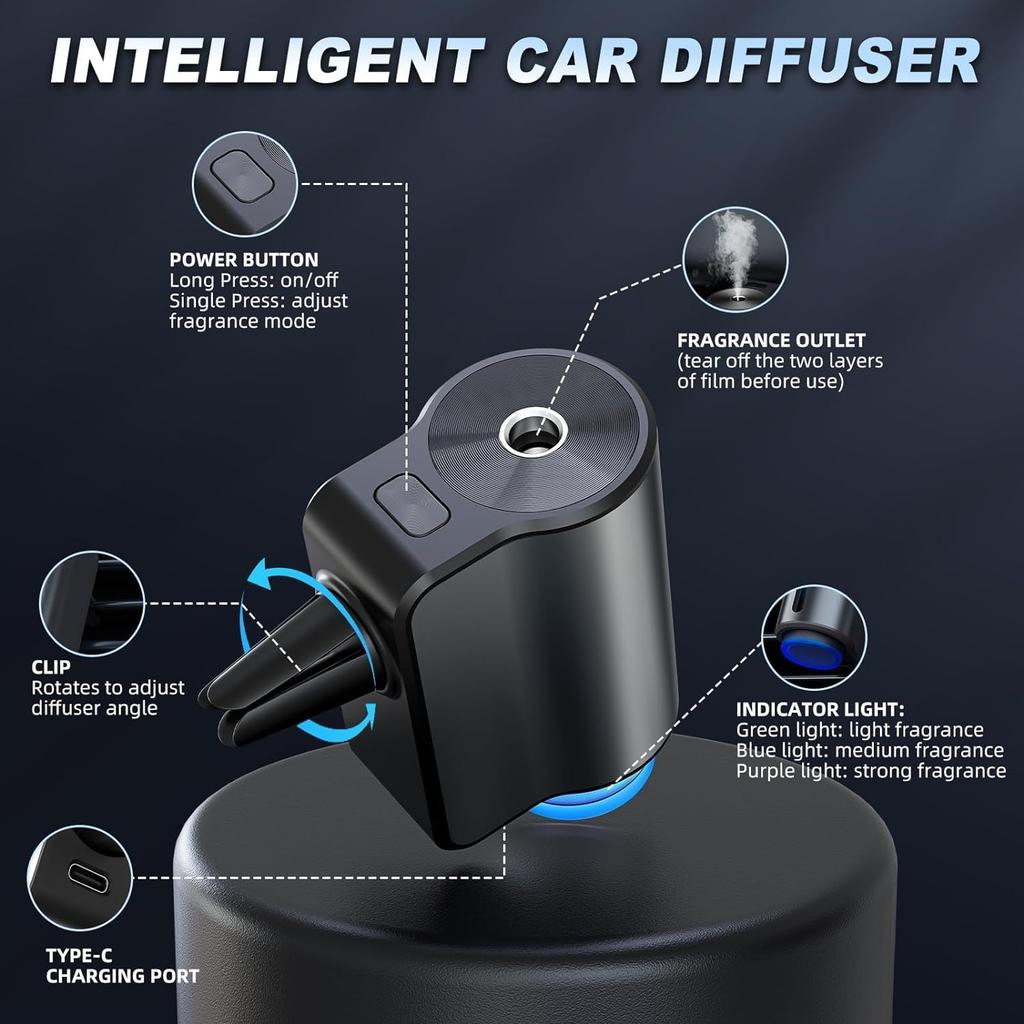 Smart Car , 2024 New Car Air & Freshener, 3 Levels Adjustable,