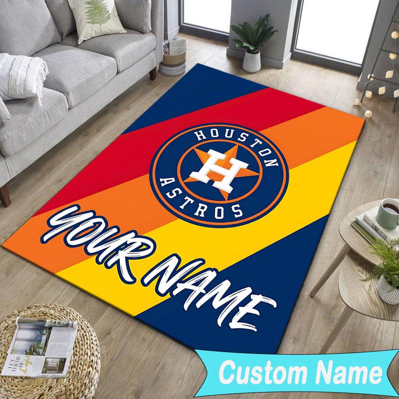 Custom NameHouston Basketball Graffiti Carpet, Indoor Rug, Chair Rug, Living Rooms, Doormat Made From Polyester Home Decor Birthday Christmas Gifts