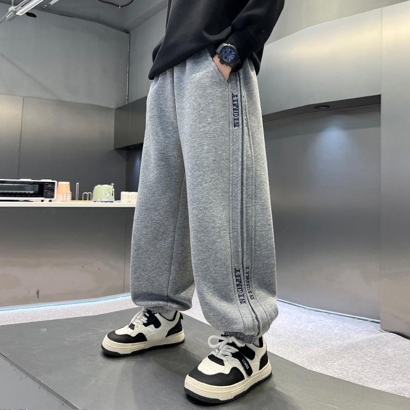 Boys’ Sports Trousers – New Spring/Autumn Collection: Large-sized Children’s Boys’ Sweatpants, Casual Cuffed Trousers, Autumn Trousers