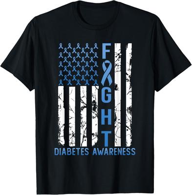 Support Fight USA Type 2 Type 1 Diabetes Awareness Unisex T-Shirt