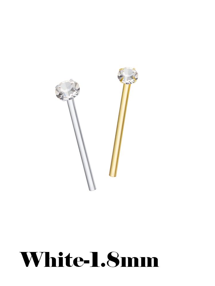 925 Silver Crystal Different Size Nose Studs Nose Piercing Body Jewelry Piercing Nez Pircing Nariz Joyería Corporal