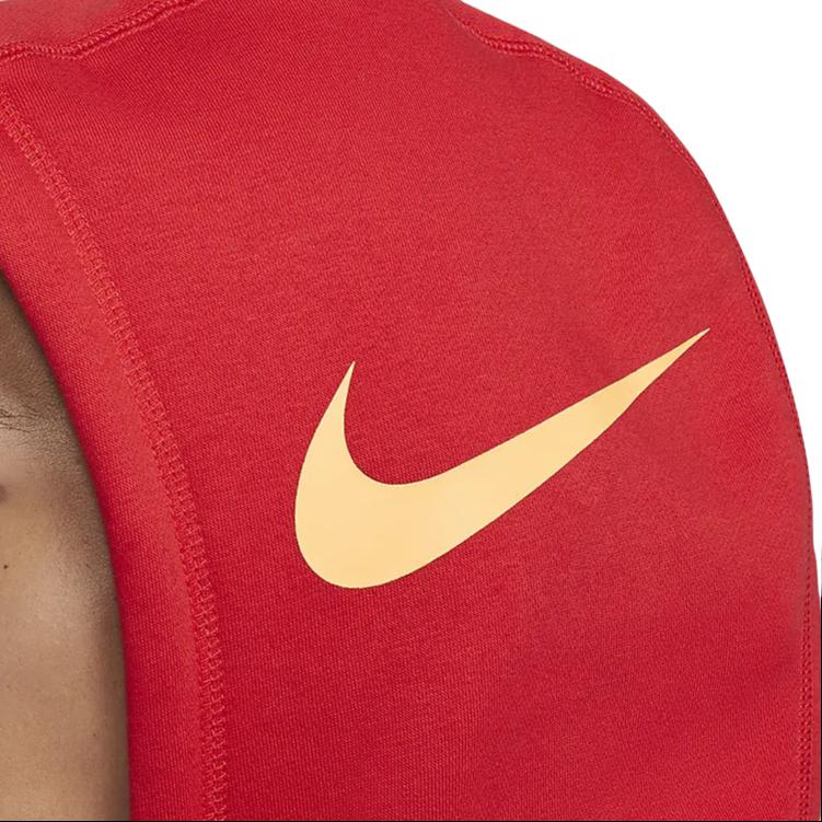 Nike Club Ja Hooded Pullover Fleece Basketball Sweatshirt Men sweatshirt University-Red Cosmic-Gold FZ1039-657