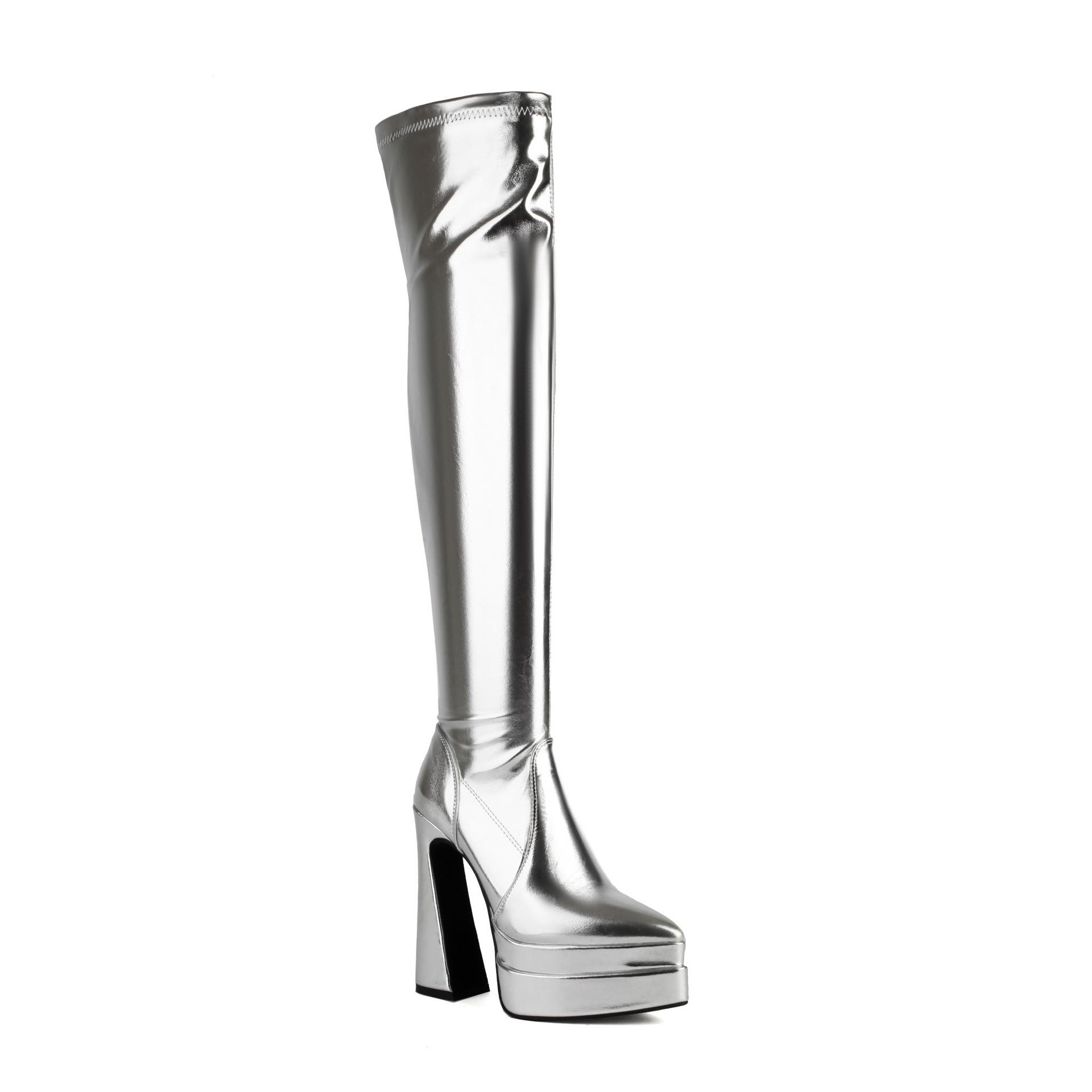 Women`s Gold & Silver Double Platform