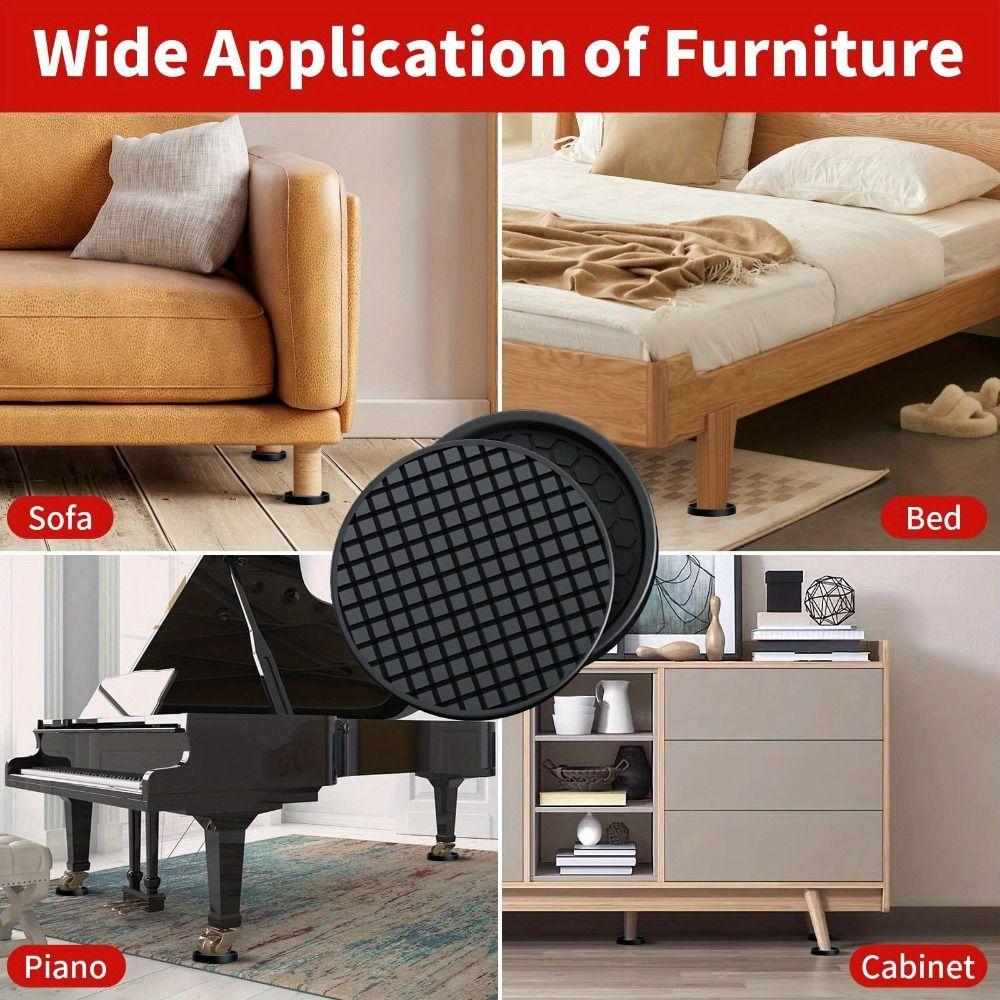 Diameter 5 Cm Silent Table Leg Pads Black Brown Round Sofa Coaster  Furniture and Sofa