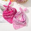 Paisley Bandana with Grommet, 55cm Vintage Cotton Scarf, DIY Ring Headband Neck Scarf