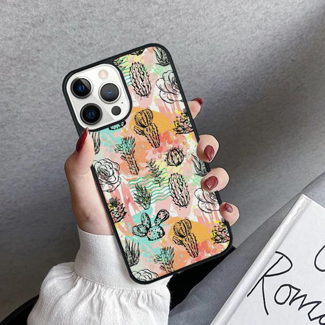 Succulents and Cactus Phone Case Cover For iPhone 17 Air 16 15 14 Plus 12 13 Pro Max Coque Shell Fundas