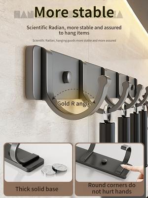 Punch-free Door Behind Hook Storage Wall Hanging Clothes Hanger Coat Hook No Drill Hanger Bedroom Organizer Storage Kitchen Acce