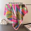 Printed Design Printed Square Scarf Breathable Neckerchief Fashion Beach Shawl  For Women
