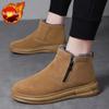 Fashion Warm Man Shoes Platform Winter With Fur Boots for Men Offer Hot Selling New Cheap Size 45 44 Low Price High Quality Comfortable