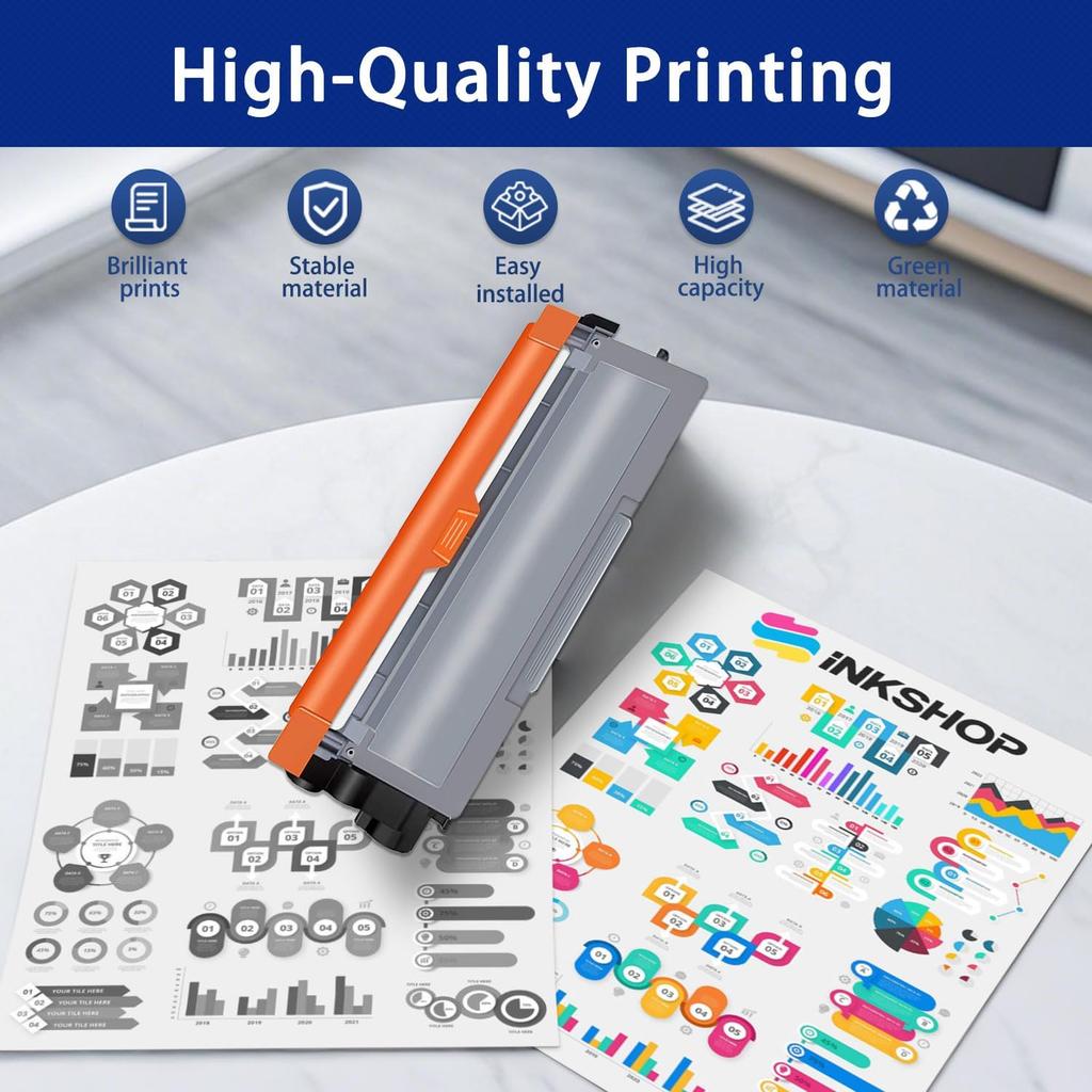 TN630 TN-630 Compatible TN-630 TN630 Black Toner Cartridge Replacement for Brother TN-630 HL-L2305W HL-L2320D HL-L2300D MFC-L2680W Toner.(2 Pack)