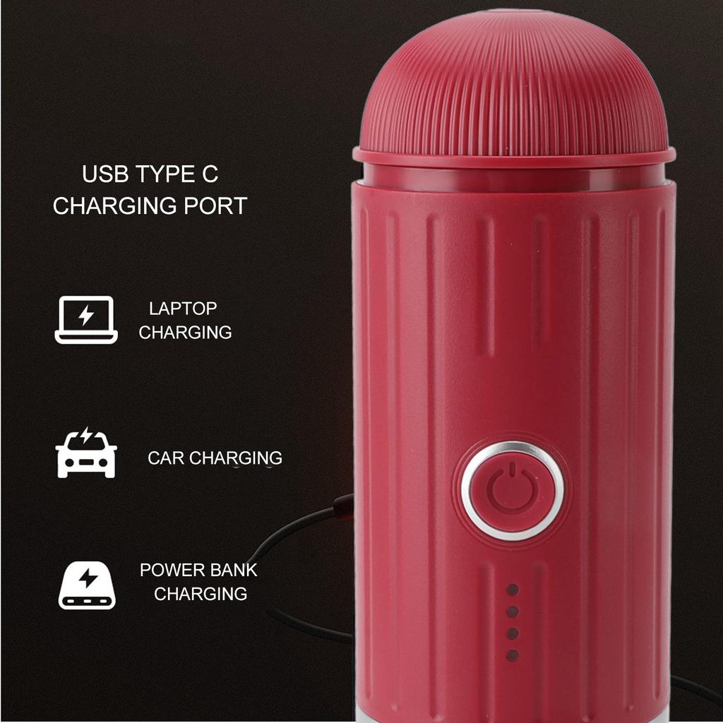 80ml USB Coffee Maker 100W Self Heating Automatic Extraction Mobile Coffee Maker Long Battery Life for Travel Hiking Office