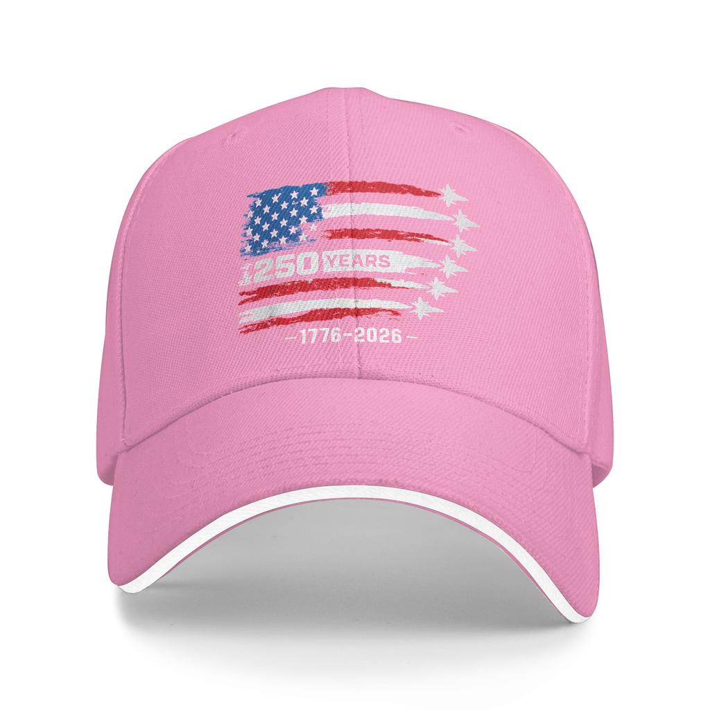 250 Years American 1776 2026 250th USA Birthday 4th of July Baseball Cap Casual Trucker Hat Summer Men Outdoor Gym Baseball Caps