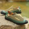 Men's mesh shoes crocodile men's shoes overalls breathable handmade shoes men's summer shoes
