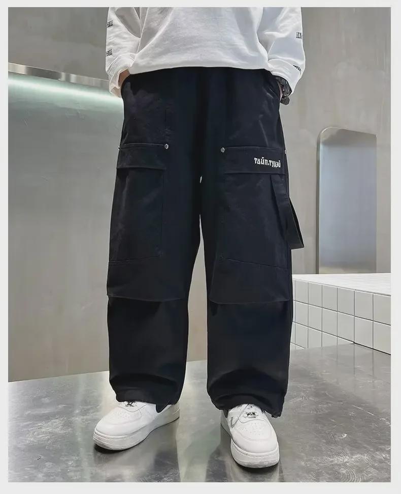 Spring & Autumn Boys' Straight Casual Trousers | Trendy & Handsome Children's Overalls