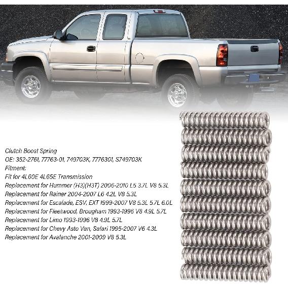 Boost Spring, 10Pcs 3 4 Clutch Boost Spring Iron Sturdy 352 2761 for 4L60E 4L65E