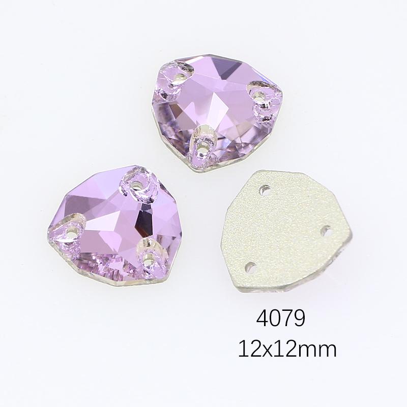 Dongzhou Crystals Luxury Quality Flatback Non-Hotfix Sew On Rhinestones Mix Shaped Violet Color DIY Garment Sewing Accessories