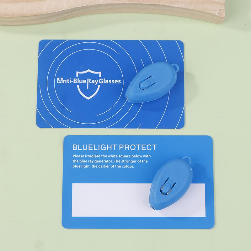 PVC Anti-Blaulicht Testkarte Testlicht Brille UV-Test Zubehör Wiederverwendbare Blaulicht-Erkennungskarte Generatorkarte
