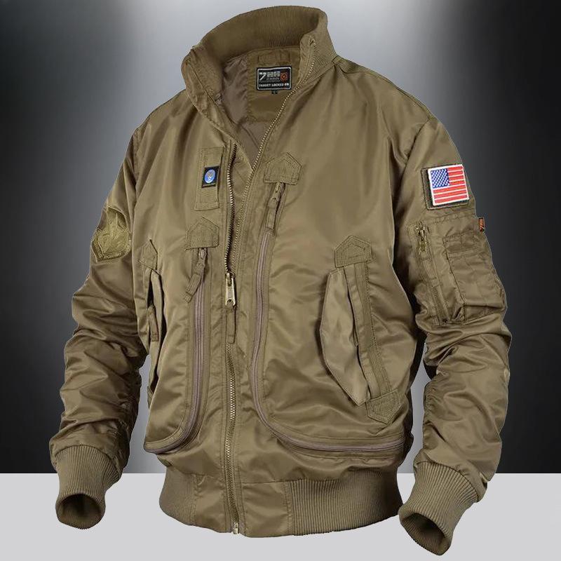 Spring and Autumn Four Seasons Air Force Pilot Single Jacket Men's Baseball Uniform Short Tactical Stand-Up Jacket