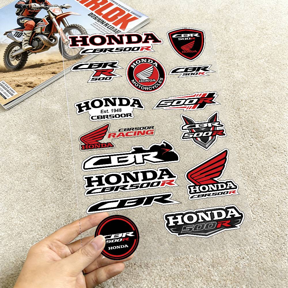 FOR HONDA CBR500R Waterproof Reflective Motorbike Stickers Easy Peel Removable Decals for Motorcycle Car