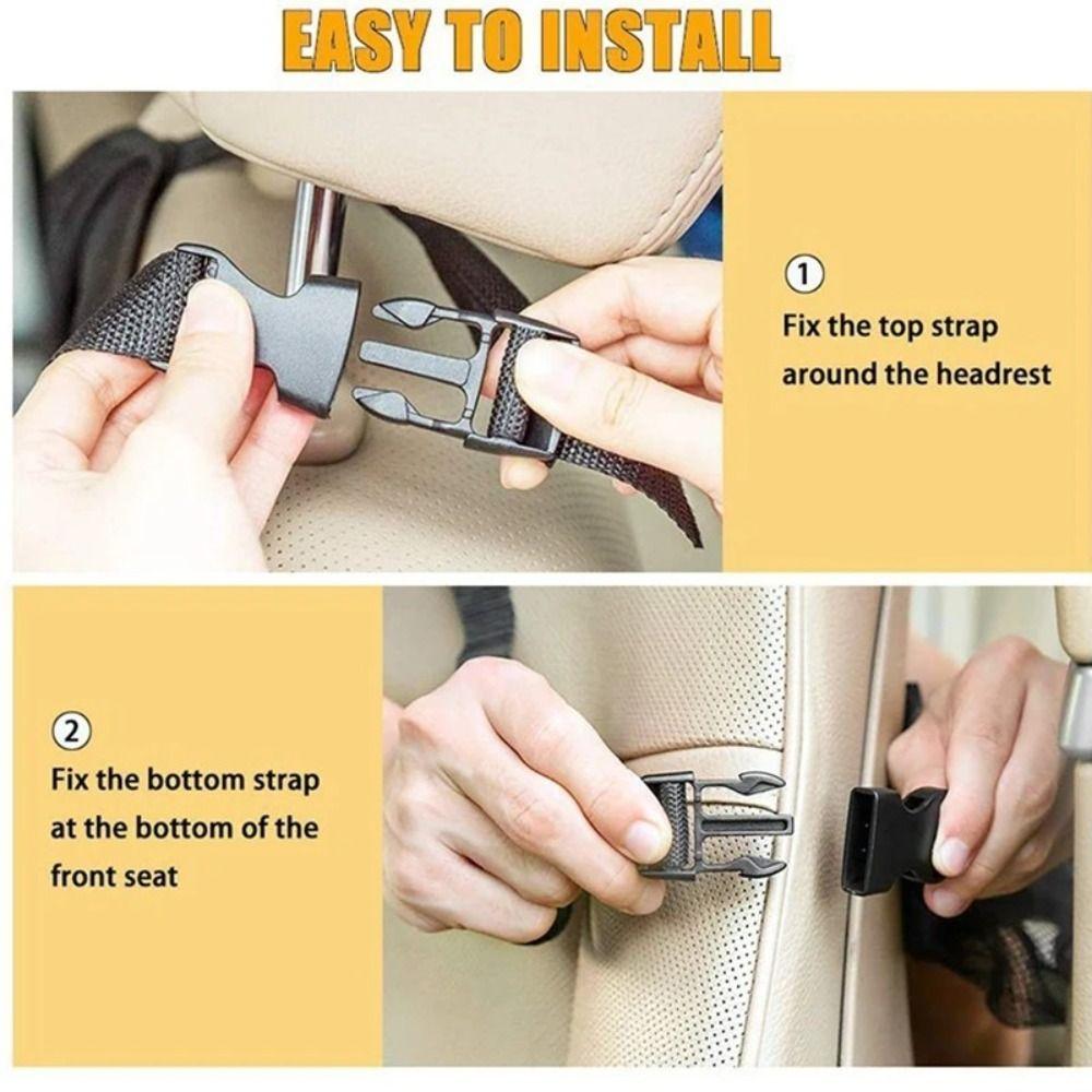 Heavy-Duty Waterproof Fabric Car Back Seat Organizer Foldable Table Tray Long Travels