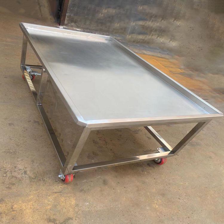 Stainless Steel Flatbed Trolley for Restaurant and Workshop Use