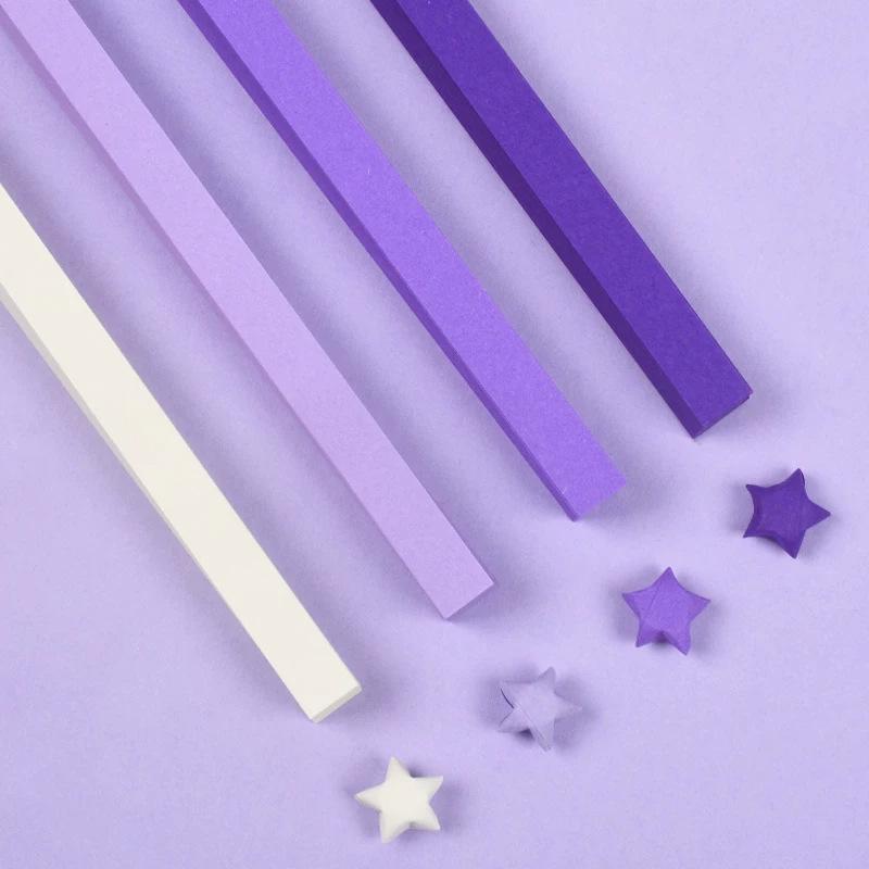 27-Color Lucky Star Origami Paper Strips for Folding Pentagrams