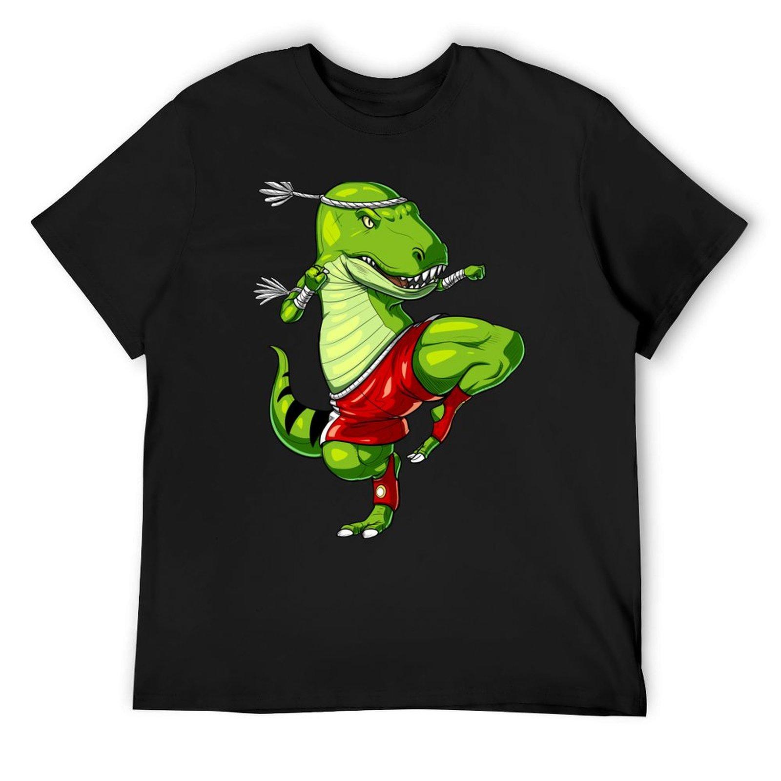 

Muay Thai T-Rex Dinosaur T-Shirt anime clothes street wear cute clothes funny t shirts men 4XL
