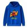 Kids Boys Girls Pullover Hoodie, Cartoon Cool Duck Printed Casual Soft Long Sleeve Hooded Sweatshirt for Daily Wear