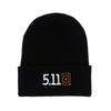 Army Green 511 Embroidery Autumn And Winter Warm Knitted Hat Black Hat Men'S And Women'S Versatile Wool Hat Cold Hat