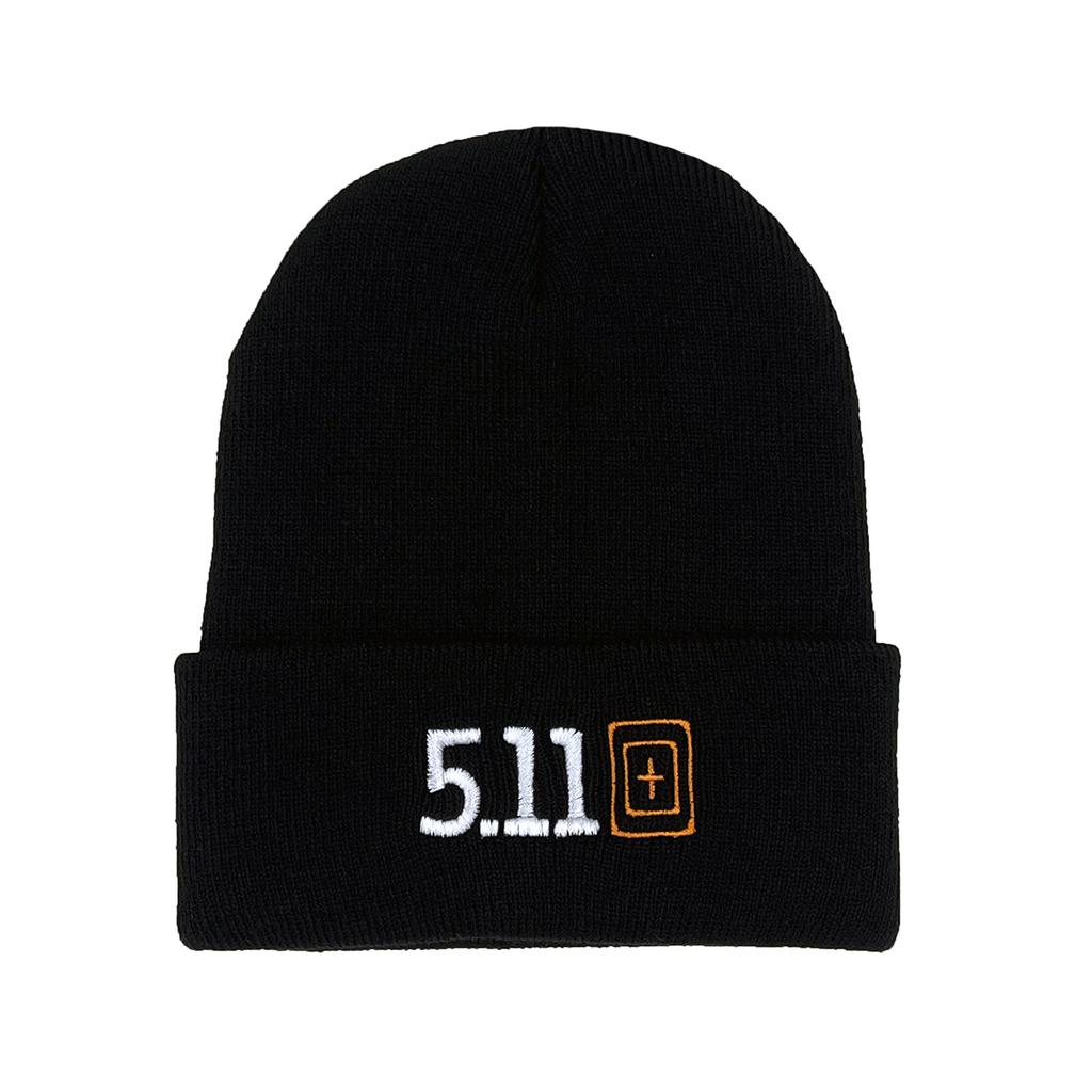 Army Green 511 Embroidery Autumn And Winter Warm Knitted Hat Black Hat Men'S And Women'S Versatile Wool Hat Cold Hat