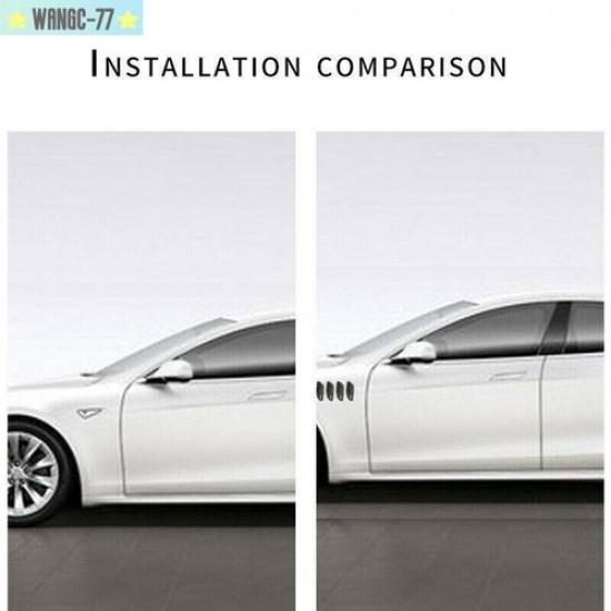 Carbon Fiber Car Air Flow Fender Side Vent Trim ABS Hood Decor Sticker Universal