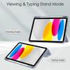 For iPad 11-inch A16 Case with Pencil Holder: Tri-Folding Acrylic Clear Back Smart Cover for iPad 11th iPad 10th