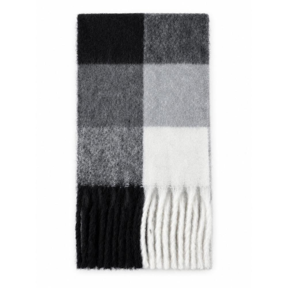 New large plaid scarf women's autumn and winter Korean version warm atmosphere thickened scarf scarf scarf